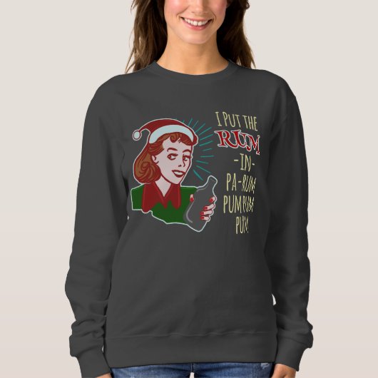 Funny Ugly KerstSweater Retro Rum Woman Humor Trui (Voorkant)