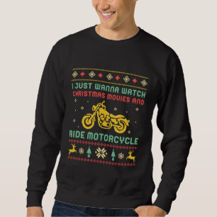Funny Ugly KerstSweater Ride Motorcycle Biker Trui