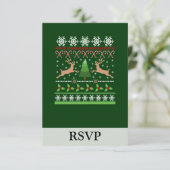 Funny Ugly KerstSweater RSVP Kaartje (Staand voorkant)