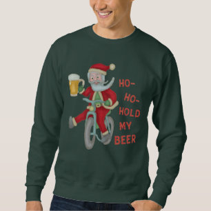 Funny Ugly KerstSweater Santa Hold My Beer Trui