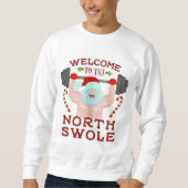 Funny Ugly KerstSweater | Santa North Swobole Trui (Voorkant)