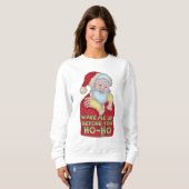 Funny Ugly KerstSweater | Santa Wake me omhoog Trui (Voorkant volledig)
