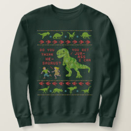 Funny Ugly KerstSweater | T Rex Dinosaur Pun Trui