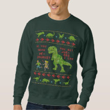 Funny Ugly KerstSweater | T Rex Dinosaur Pun