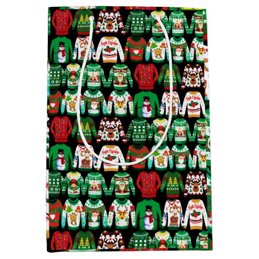 Funny Ugly KerstSweaters Medium Cadeauzakje (Voorkant)