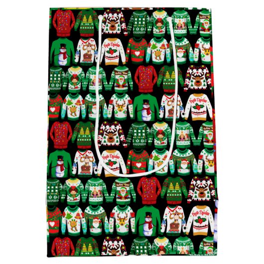 Funny Ugly KerstSweaters Medium Cadeauzakje (Achterkant)