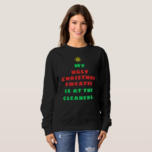 Funny Ugly KerstSweatshirt Trui (Voorkant volledig)