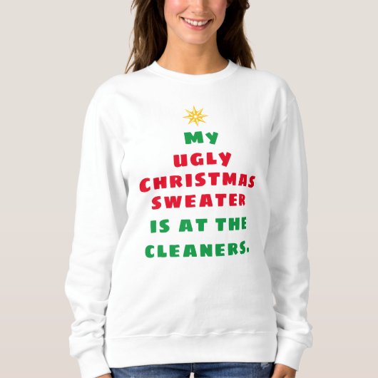 Funny Ugly KerstSweatshirt Trui (Voorkant)