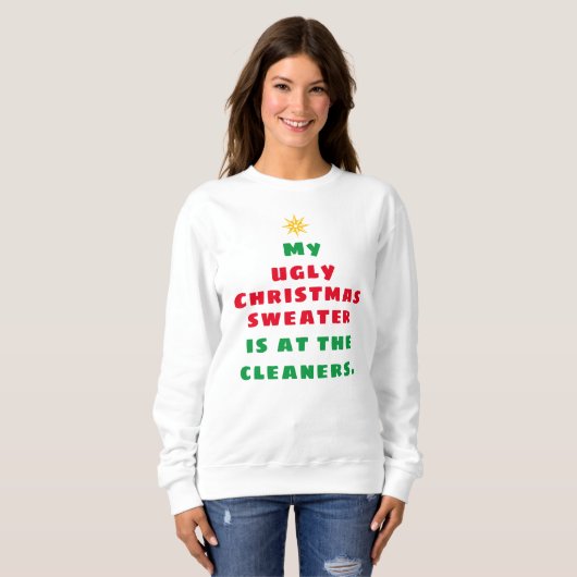 Funny Ugly KerstSweatshirt Trui (Voorkant volledig)