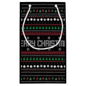 Funny Ugly Merry kerst model Small Gift Bag Klein Cadeauzakje (Achterkant)