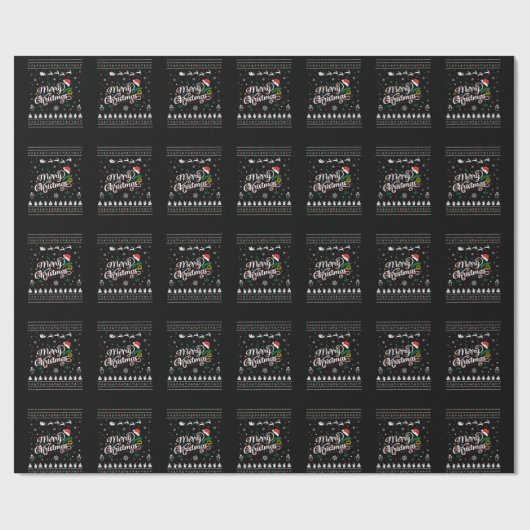 Funny Ugly Merry Kerstmis Cadeaupapier (Vlak)