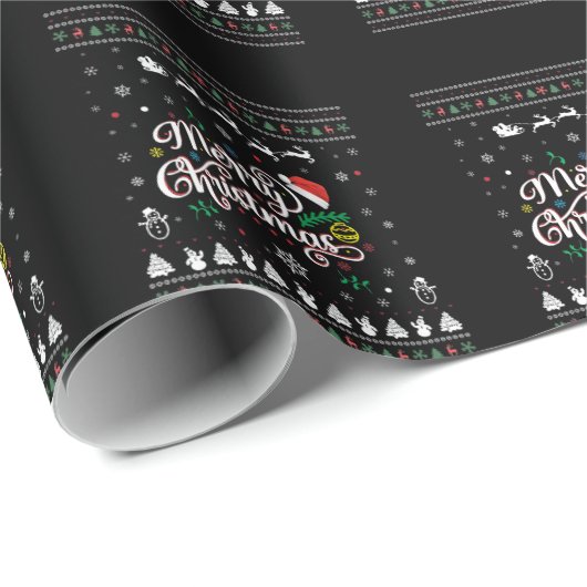 Funny Ugly Merry Kerstmis Cadeaupapier (Rol Hoek)