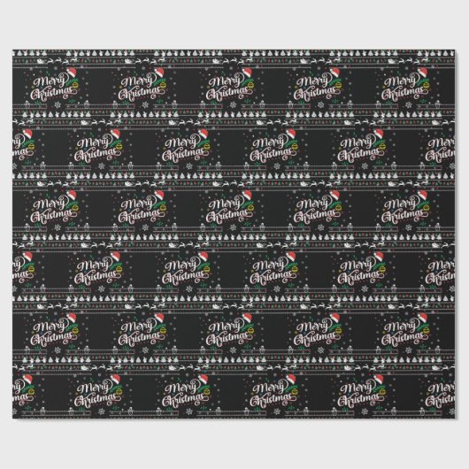 Funny Ugly Merry Kerstmis Cadeaupapier (Vlak)