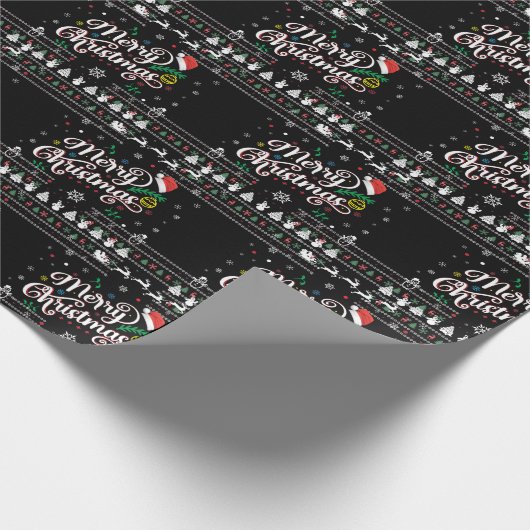 Funny Ugly Merry Kerstmis Cadeaupapier (Hoek)