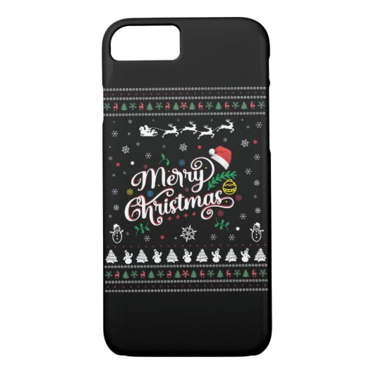 Funny Ugly Merry Kerstmis Case-Mate iPhone Case (Achterkant)