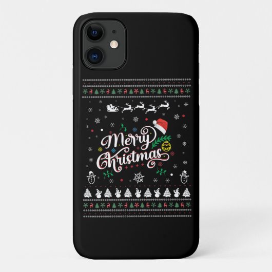 Funny Ugly Merry Kerstmis Case-Mate iPhone Case (Achterkant)