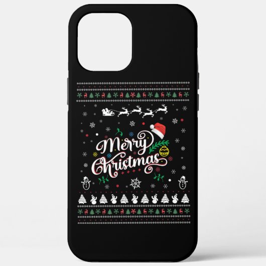 Funny Ugly Merry Kerstmis Case-Mate iPhone Case (Achterkant)