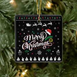 Funny Ugly Merry Kerstmis Keramisch Ornament