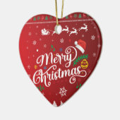 Funny Ugly Merry Kerstmis Keramisch Ornament (Links)