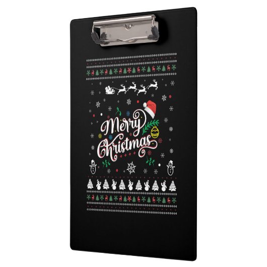 Funny Ugly Merry Kerstmis Klembord (Links)