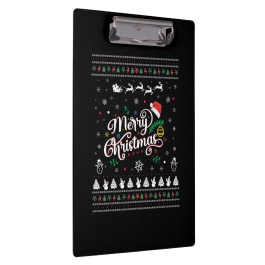 Funny Ugly Merry Kerstmis Klembord (Rechts)