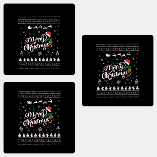 Funny Ugly Merry Kerstmis Labels (Groep)