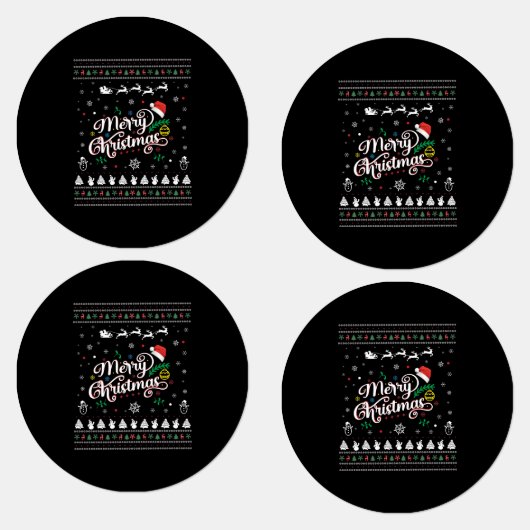 Funny Ugly Merry Kerstmis Labels (Groep)