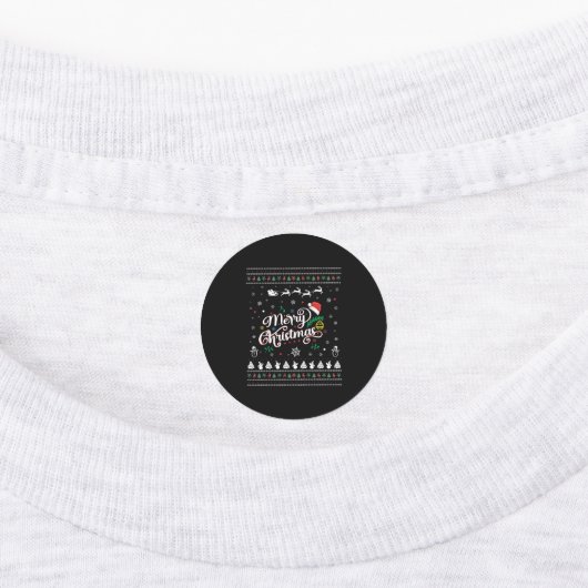 Funny Ugly Merry Kerstmis Labels (Aangebracht)