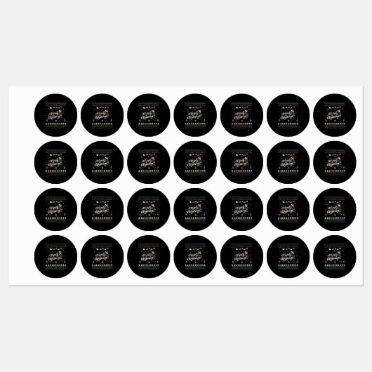 Funny Ugly Merry Kerstmis Labels (Vel)