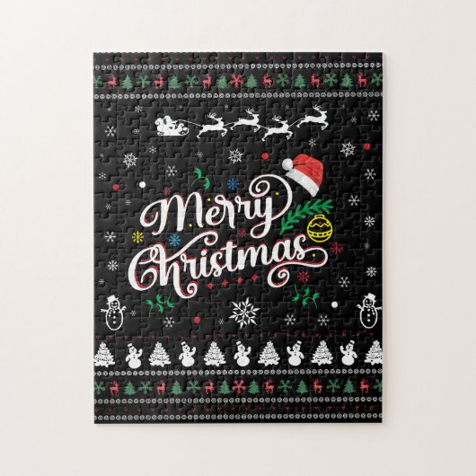 Funny Ugly Merry Kerstmis Legpuzzel (Verticaal)