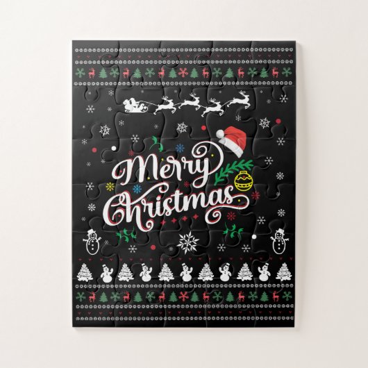 Funny Ugly Merry Kerstmis Legpuzzel (Verticaal)