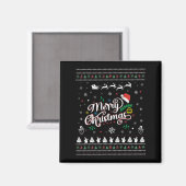 Funny Ugly Merry Kerstmis Magneet (Voorkant / Achterkant)