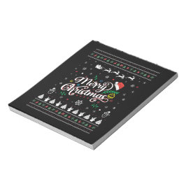 Funny Ugly Merry Kerstmis Notitieblok