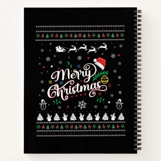 Funny Ugly Merry Kerstmis Notitieboek (Achterkant)
