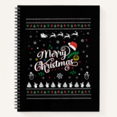 Funny Ugly Merry Kerstmis Notitieboek (Voorkant)