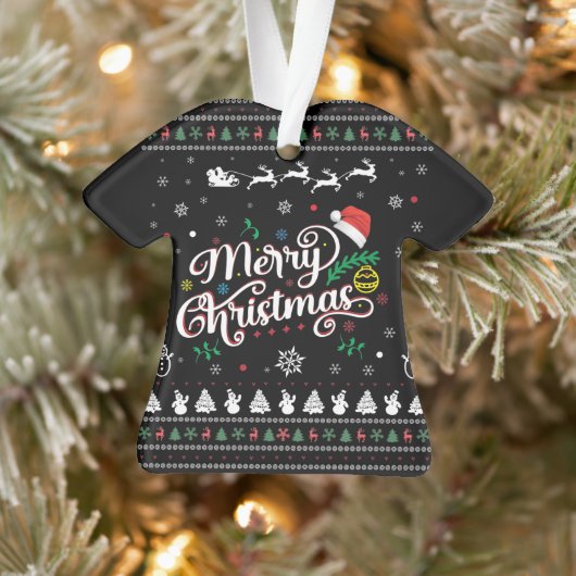 Funny Ugly Merry Kerstmis Ornament (Boom)