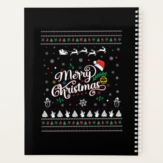 Funny Ugly Merry Kerstmis Planner (Achterkant)