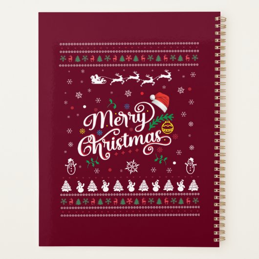 Funny Ugly Merry Kerstmis Planner (Achterkant)