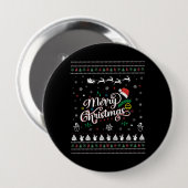 Funny Ugly Merry Kerstmis Ronde Button 4,0 Cm (Voorkant /achterkant)