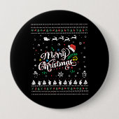 Funny Ugly Merry Kerstmis Ronde Button 4,0 Cm (Voorkant)
