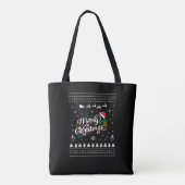 Funny Ugly Merry Kerstmis Tote Bag (Achterkant)