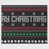 Funny Ugly Merry-kerstpatroon Cadeaupapier (Vlak)