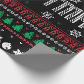 Funny Ugly Merry-kerstpatroon Cadeaupapier (Hoek)