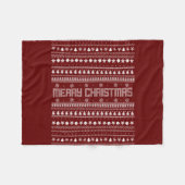 Funny Ugly Merry-kerstpatroon Fleece Deken (Voorkant (Horizontaal))