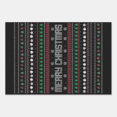 Funny Ugly Merry-kerstpatroon Inpakpapier Vel (Voorkant 3)