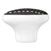 Funny Ugly Merry-kerstpatroon Keramische Knop (Zijkant)