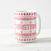 Funny Ugly Merry-kerstpatroon Koffiemok (Voorkant rechts)