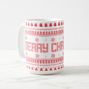 Funny Ugly Merry-kerstpatroon Koffiemok