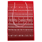 Funny Ugly Merry-kerstpatroon Medium Cadeauzakje (Voorkant)