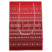 Funny Ugly Merry-kerstpatroon Medium Cadeauzakje (Achterkant)